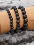 Natural Stone Bracelet(Lava Rock)
