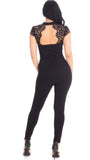 Lace Sleeved Jumpsuit