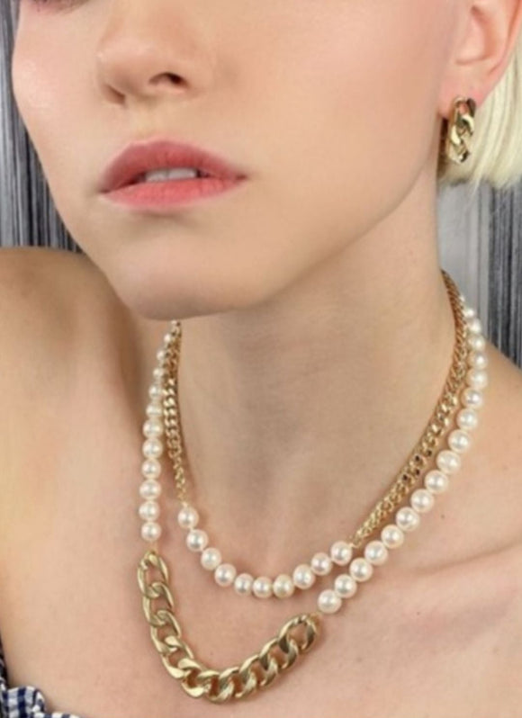 Fresh Water Pearl & Brass ll