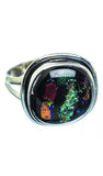 Dichroic Glass & Sterling Silver /Sz 12