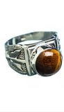 Tiger's Eye & Sterling Silver / Sz 8