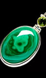 Malachite, Peridot(Genuine) &  Sterling Silver