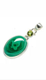 Malachite, Peridot(Genuine) &  Sterling Silver